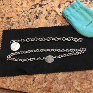 Tiffany & Co. dog tag necklace and bracelet set!